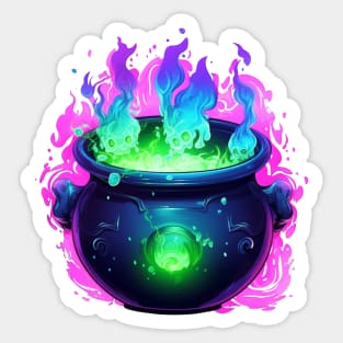 Witches Brew Cauldron Sticker